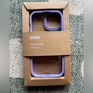 Pela iPhone 15 case clear with lavender ridge